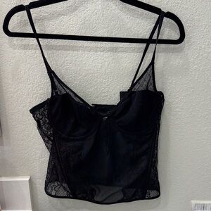 Black Lace Camisole Top